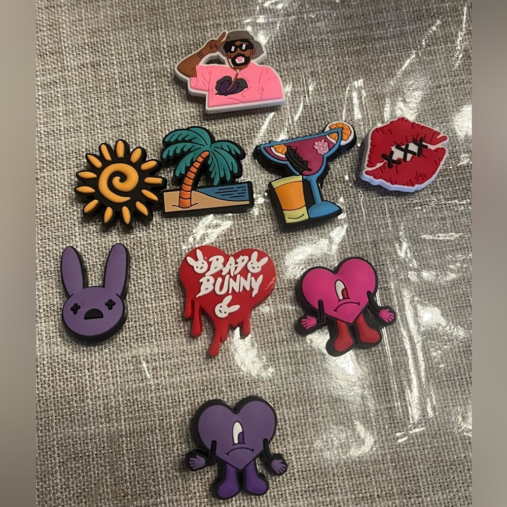 Bad bunny croc charms